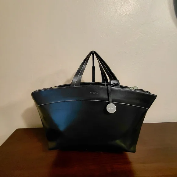 Furla Black Leather Tote - Picture 3 of 14